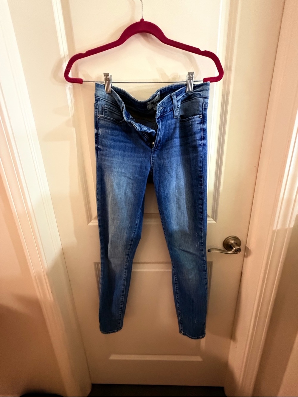 PAIGE Women's Medium Blue Skinny Jeans